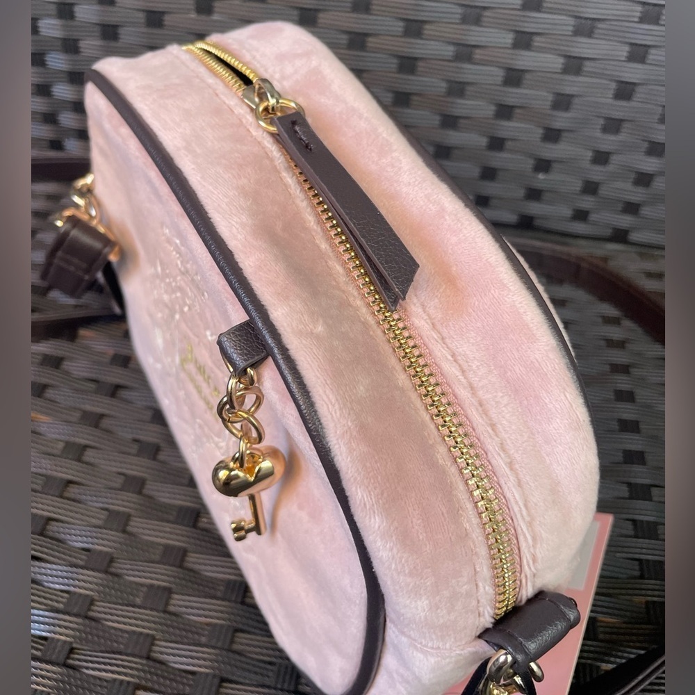 JUICY COUTURE BAG,Juicy Couture Pink Plush Crossbody Bag - Picture 7 of 16